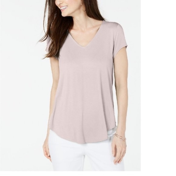Alfani V-Neck Swing Top - Picture 1 of 5